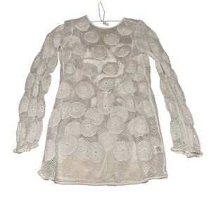 Show Me Your Mumu Castaway Wildflower Mesh White Coverup Women's X-Small XS